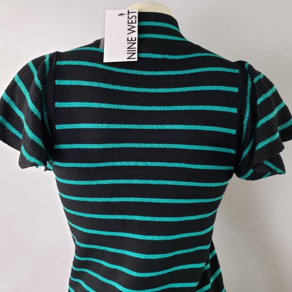 NWT Nine West Flutter short Sleeve Sweater Sizes XS  or S - Picture 7 of 9